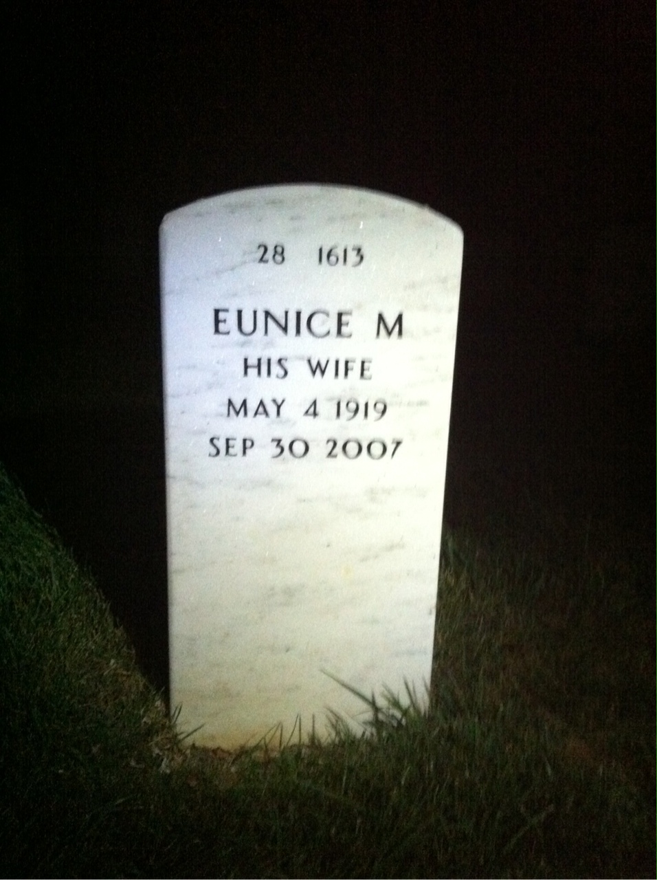 Back of headstone — William Dixon