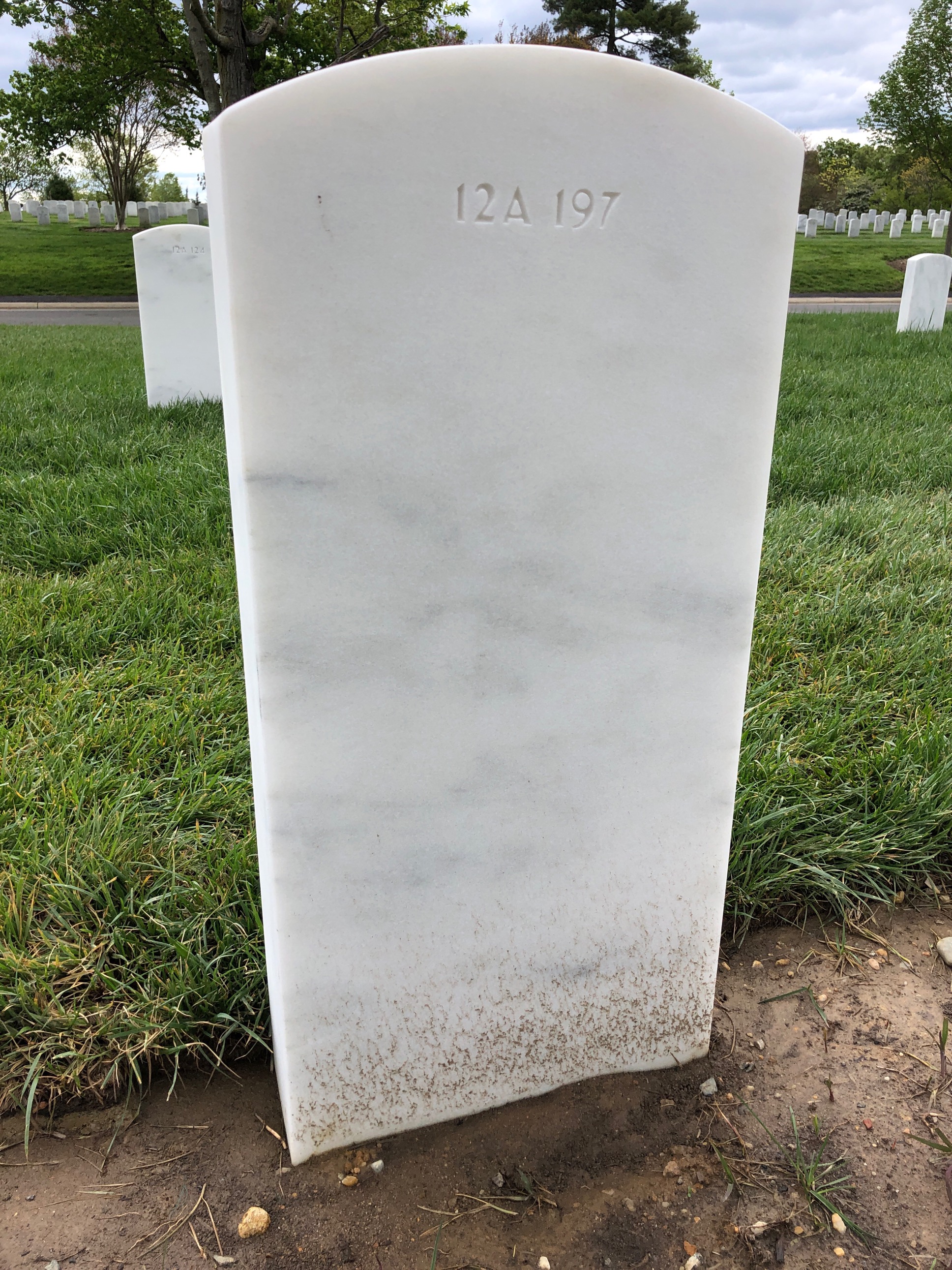 Back of headstone — Joseph Bauernfeind