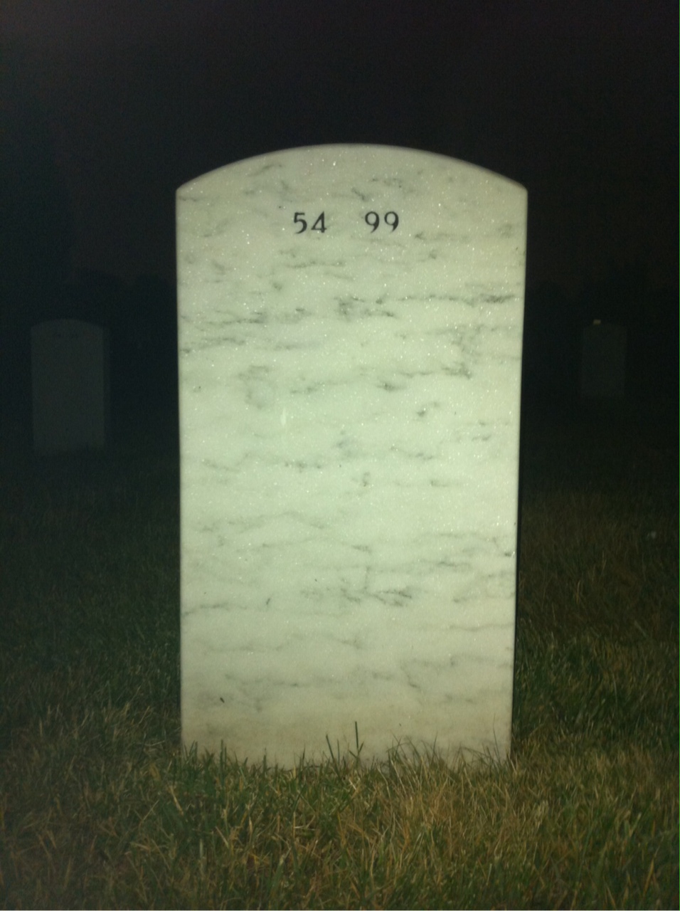 Back of headstone — Denny Newberry