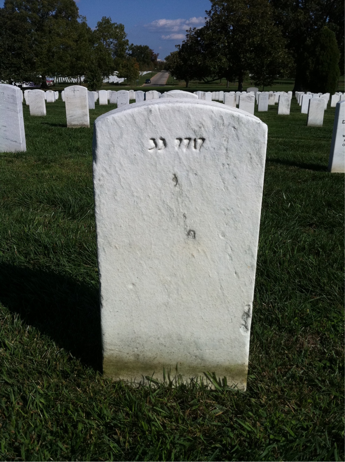 Back of headstone — Lee Moffett