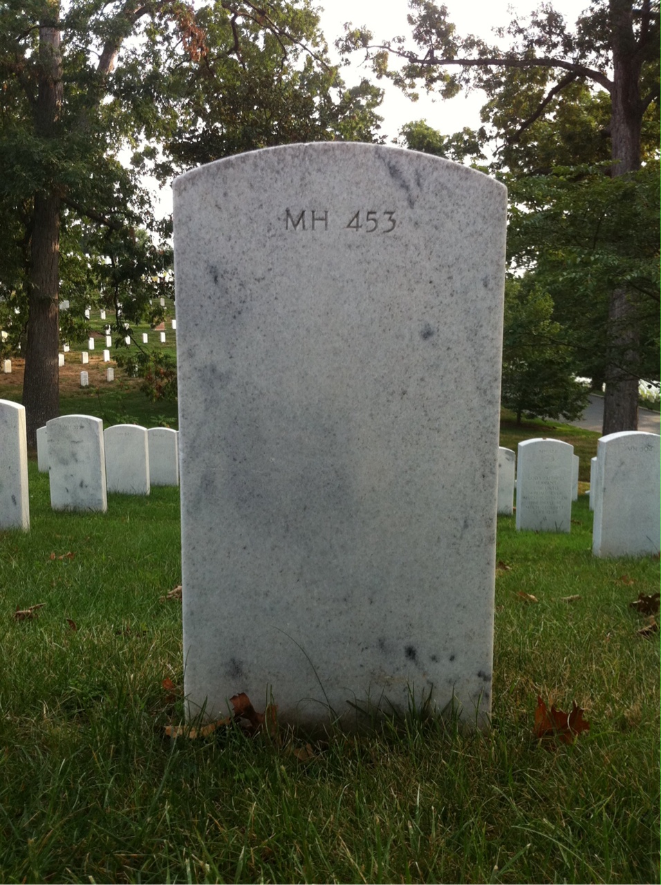 Back of headstone — Richard Moreau