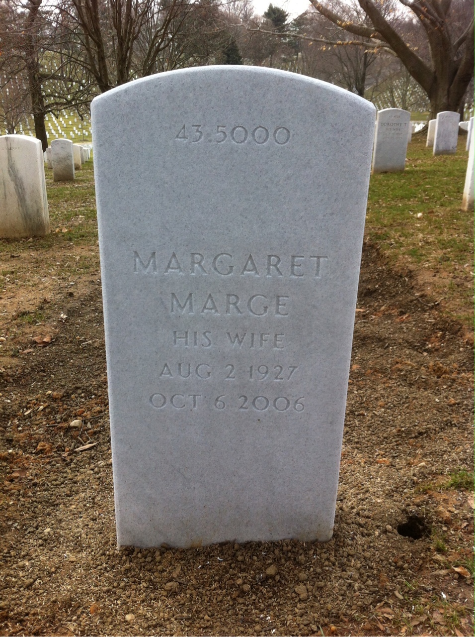 Back of headstone — William Bowen