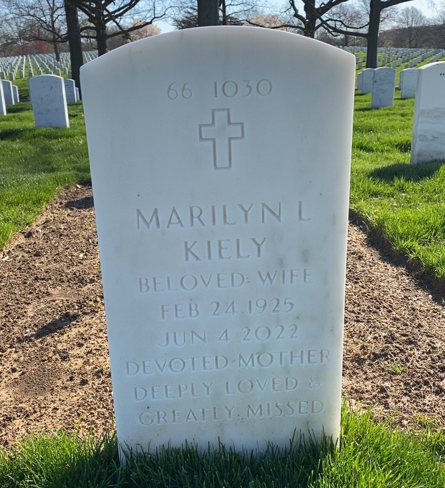 Back of headstone — John Kiely