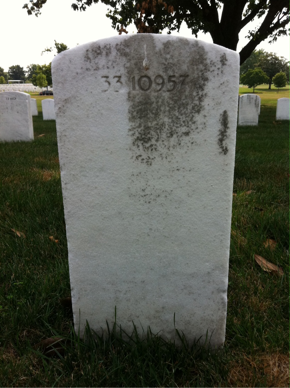 Back of headstone — William Allan