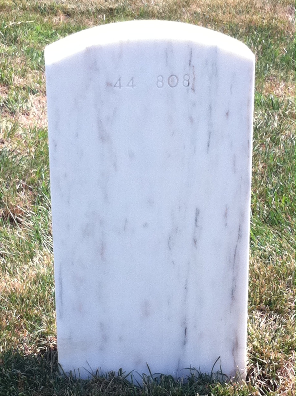 Back of headstone — Laura Allen
