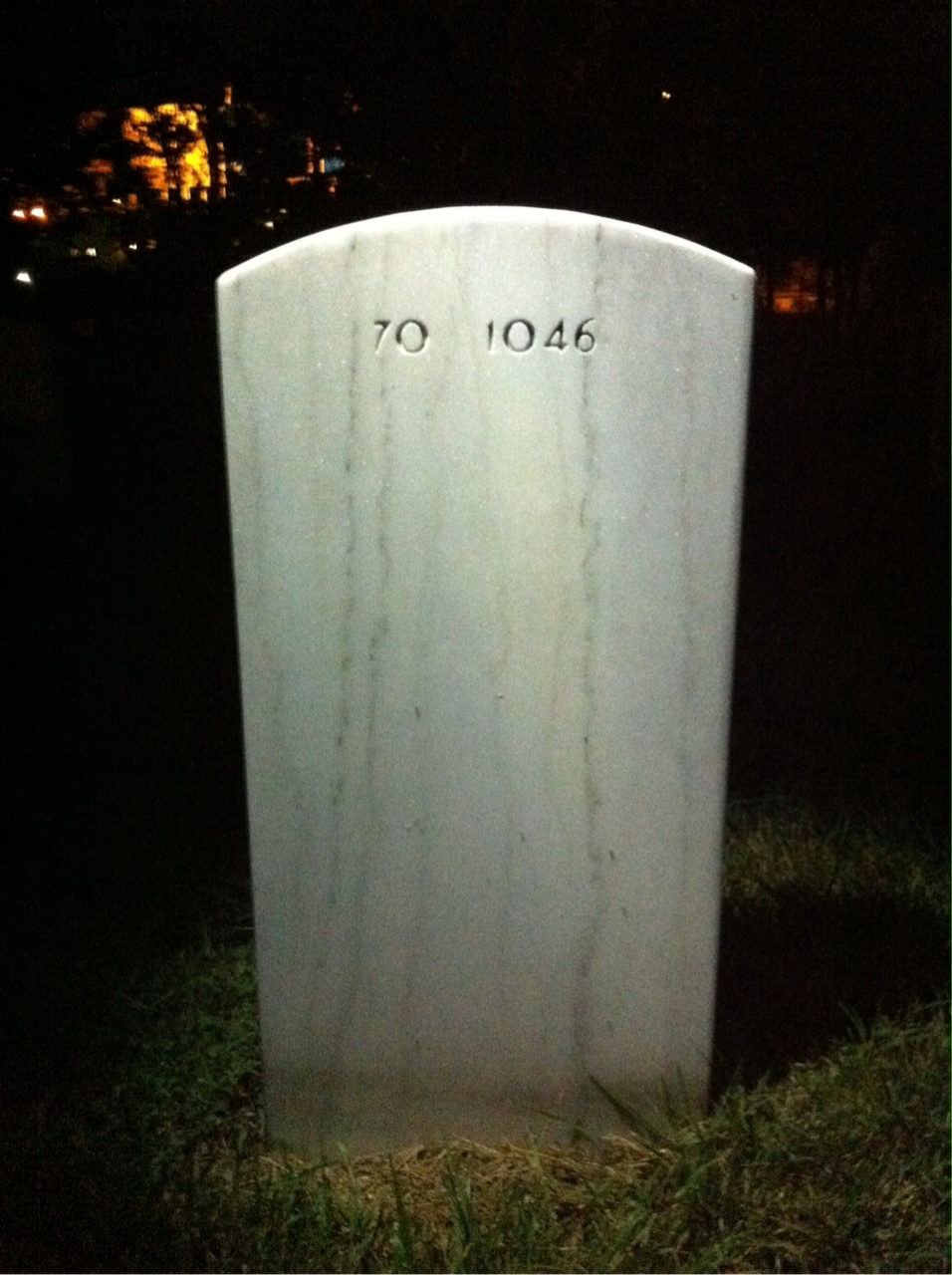 Back of headstone — Samuel Buckalew