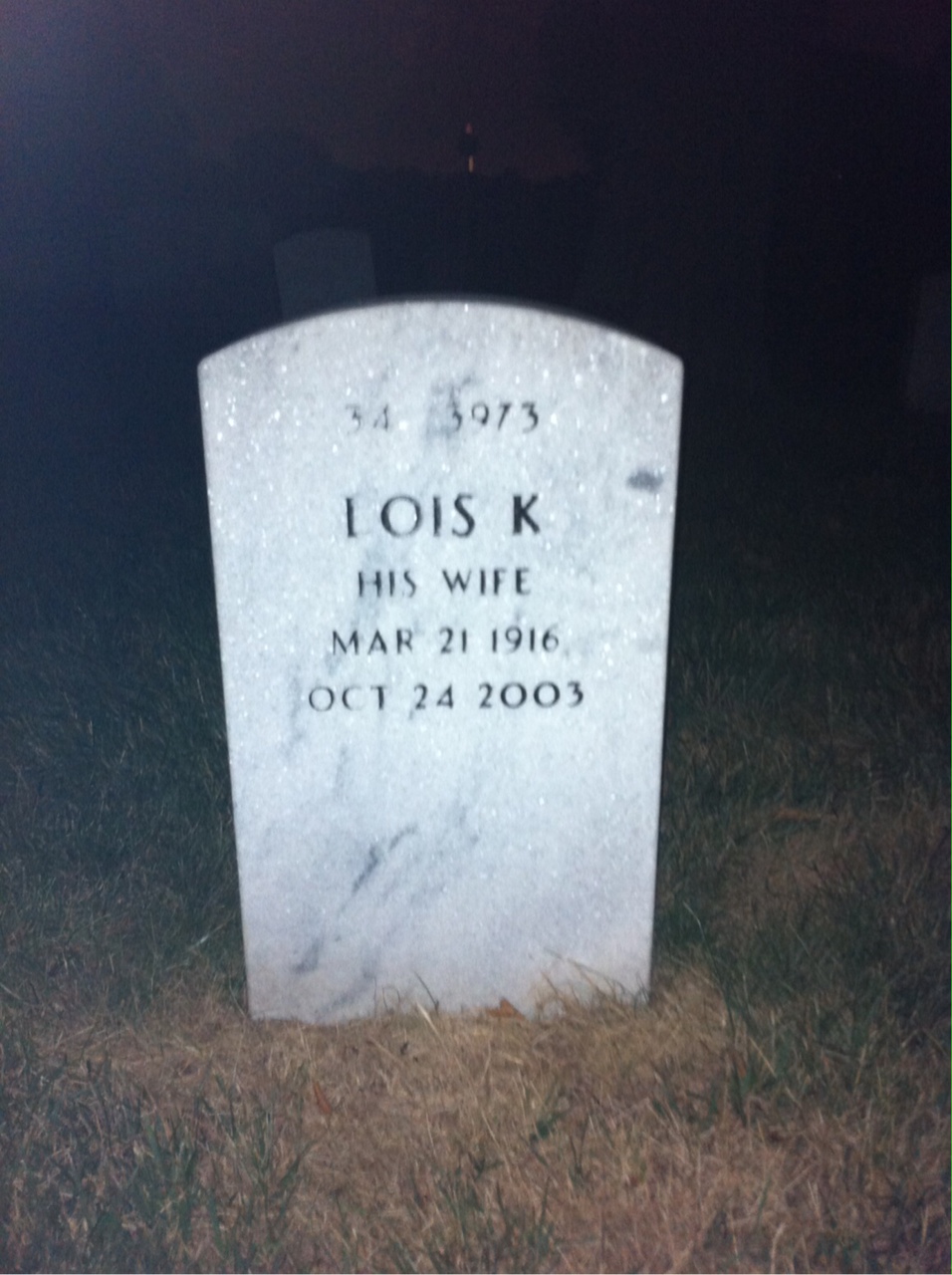 Back of headstone — Charles Sambach