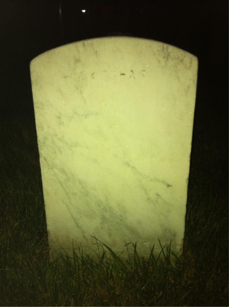 Back of headstone — Thomas Duvall