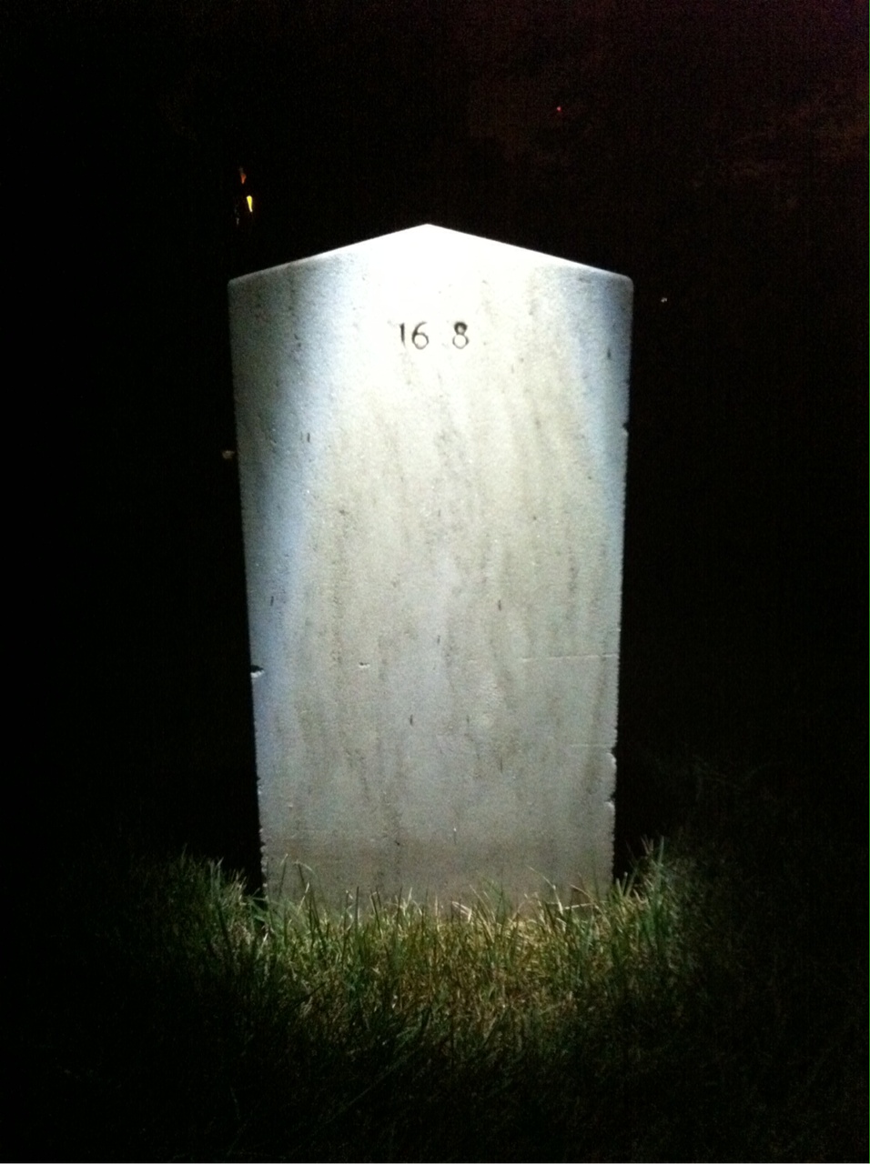Back of headstone — J Armes