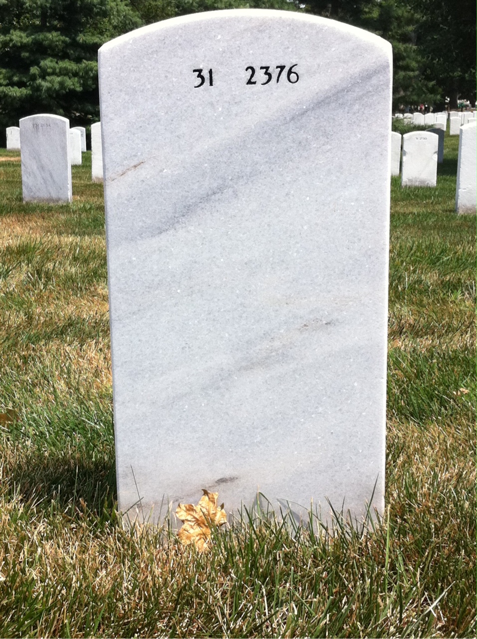 Back of headstone — Bernard Clorman