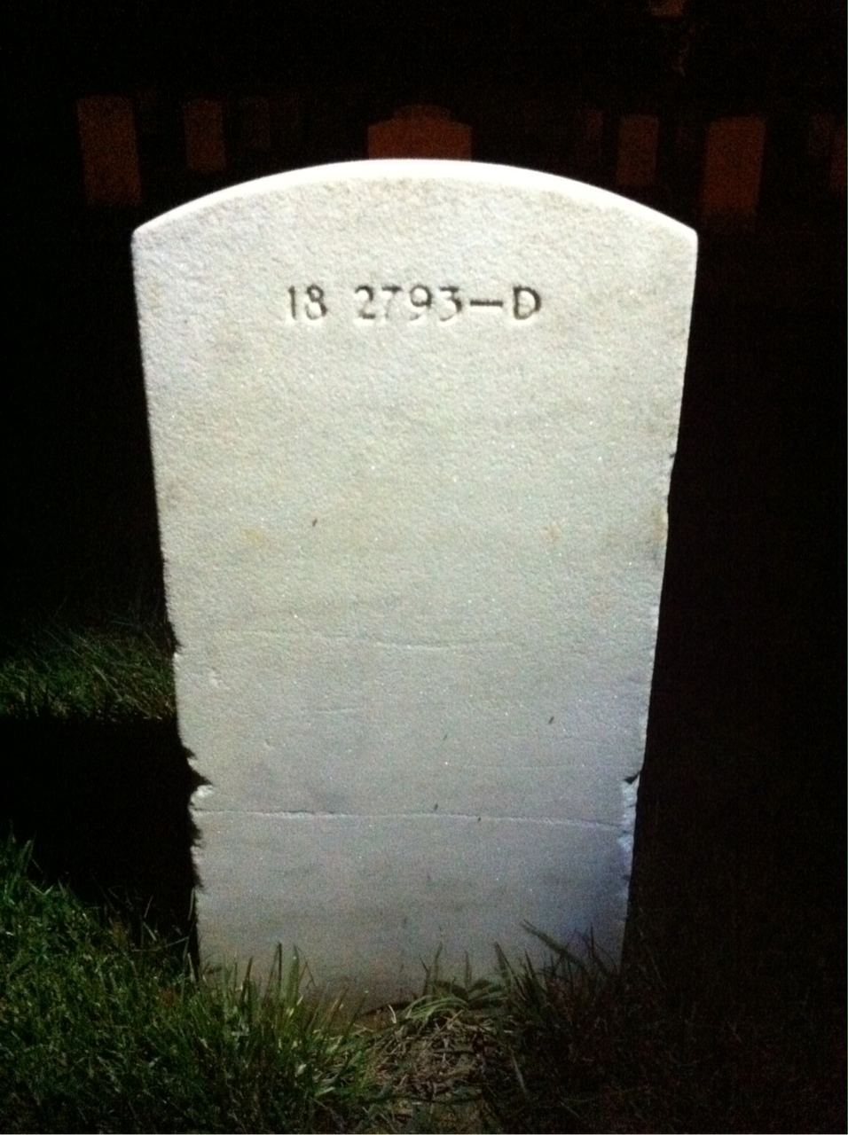 Back of headstone — Walter Myron Cole