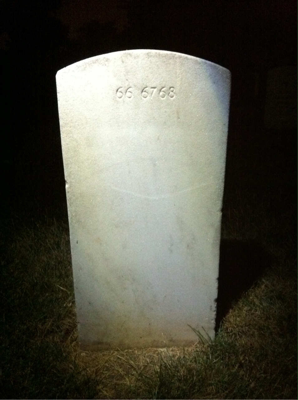 Back of headstone — William B Guild