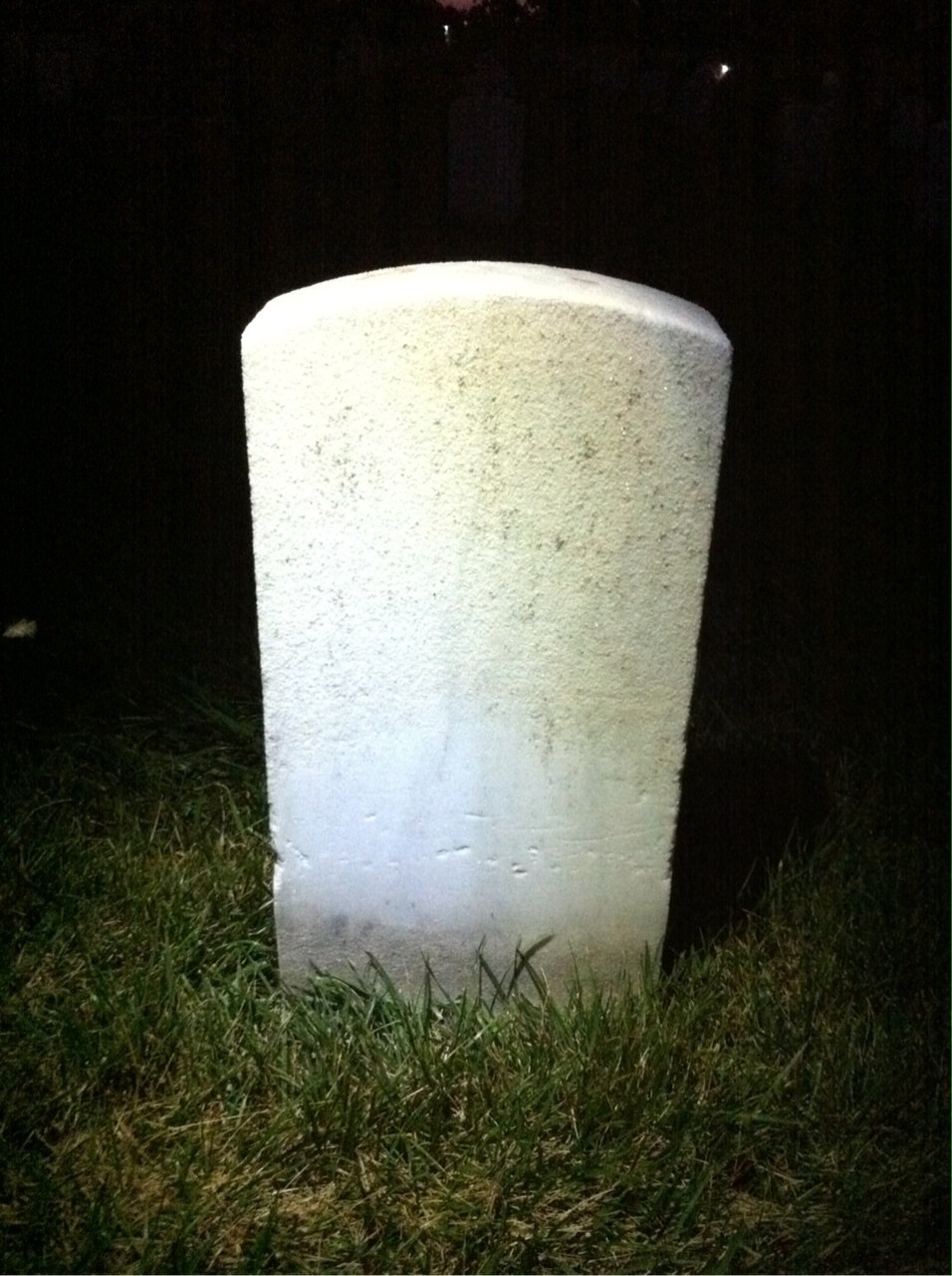 Back of headstone — C Adams