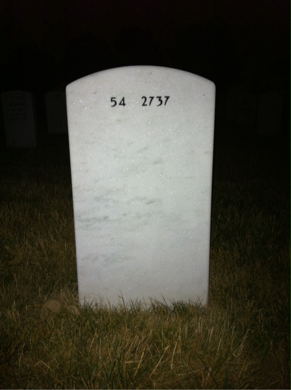 Back of headstone — George Macmannis