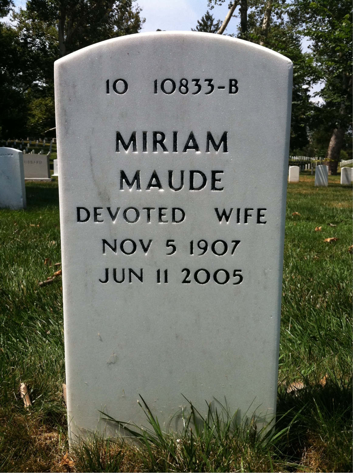 Back of headstone — Francis Bomberger
