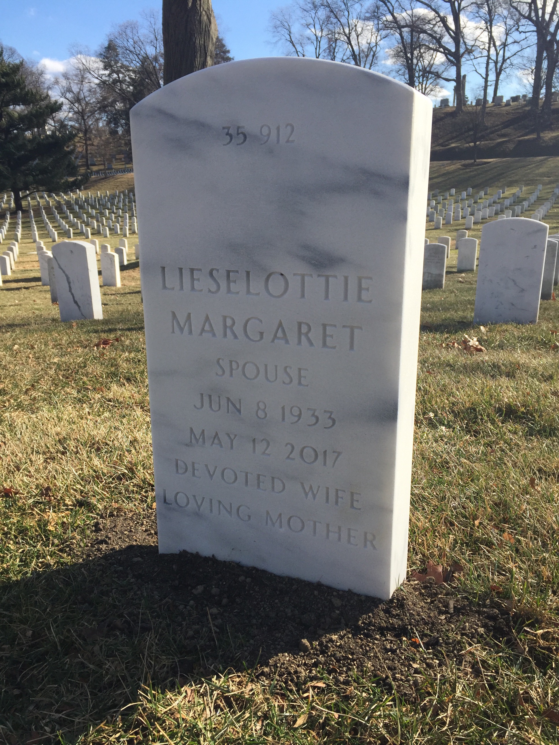 Back of headstone — Alfred Deskins