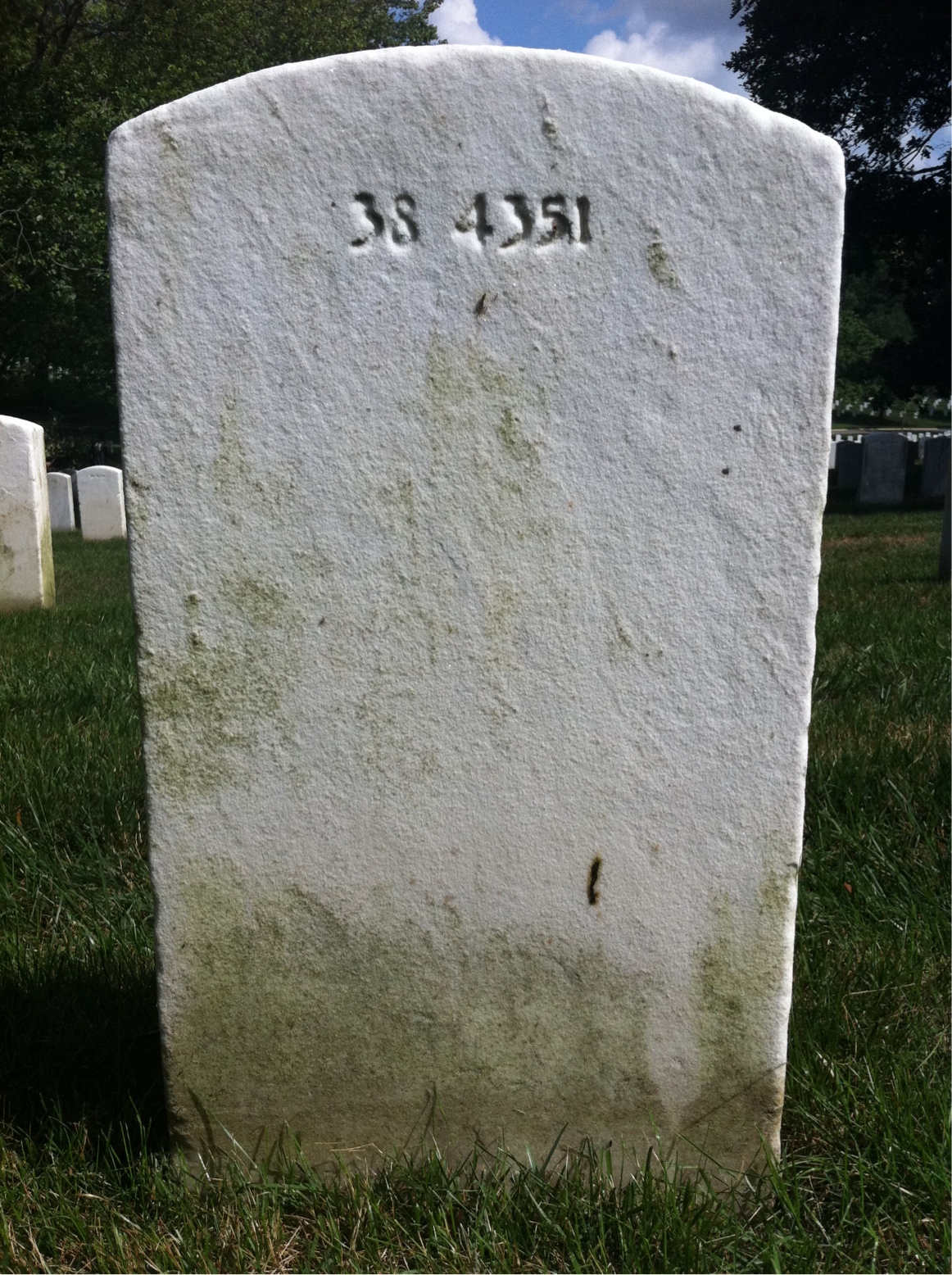Back of headstone — Thomas Corcoran