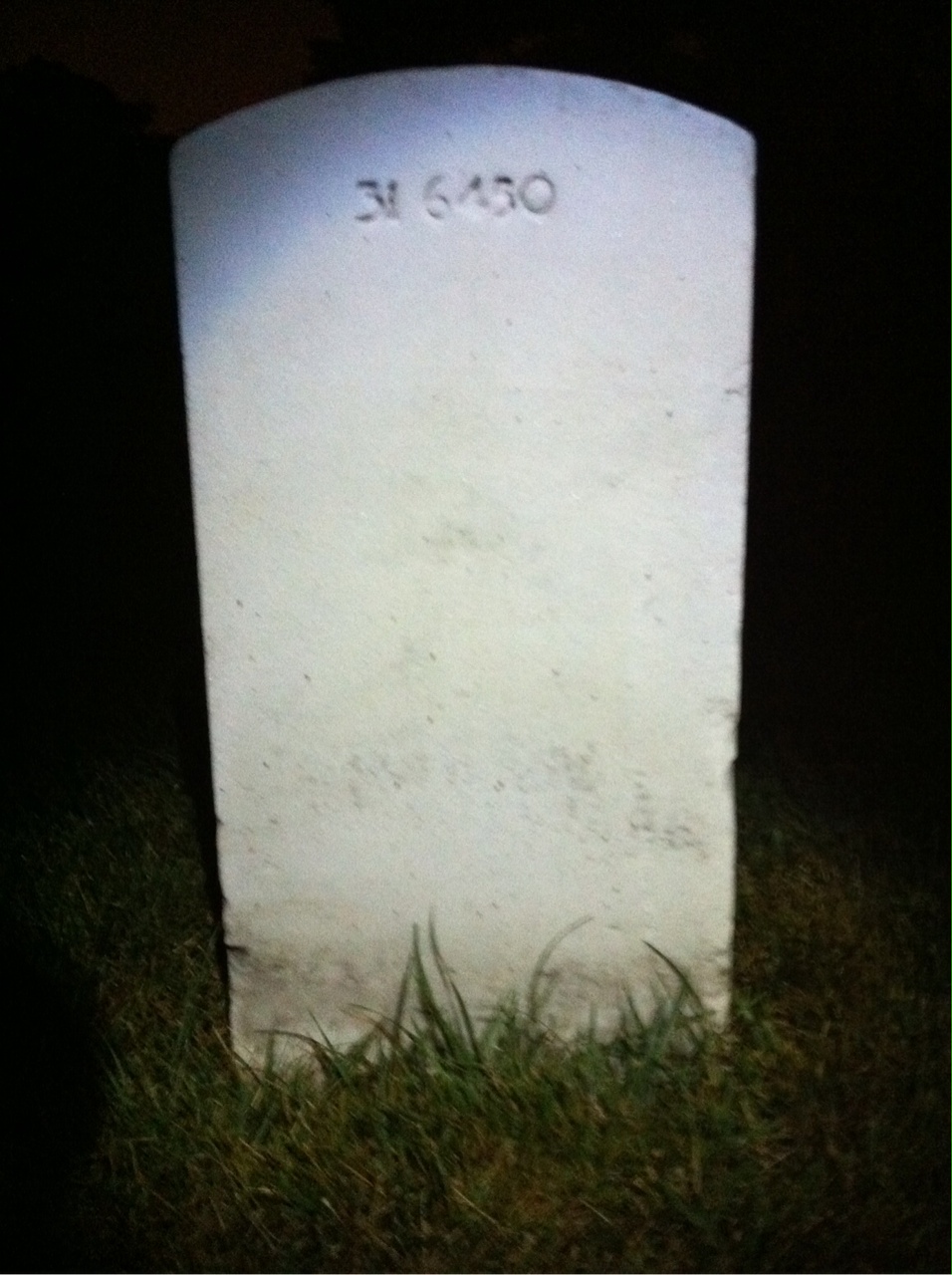 Back of headstone — Russell Anderson