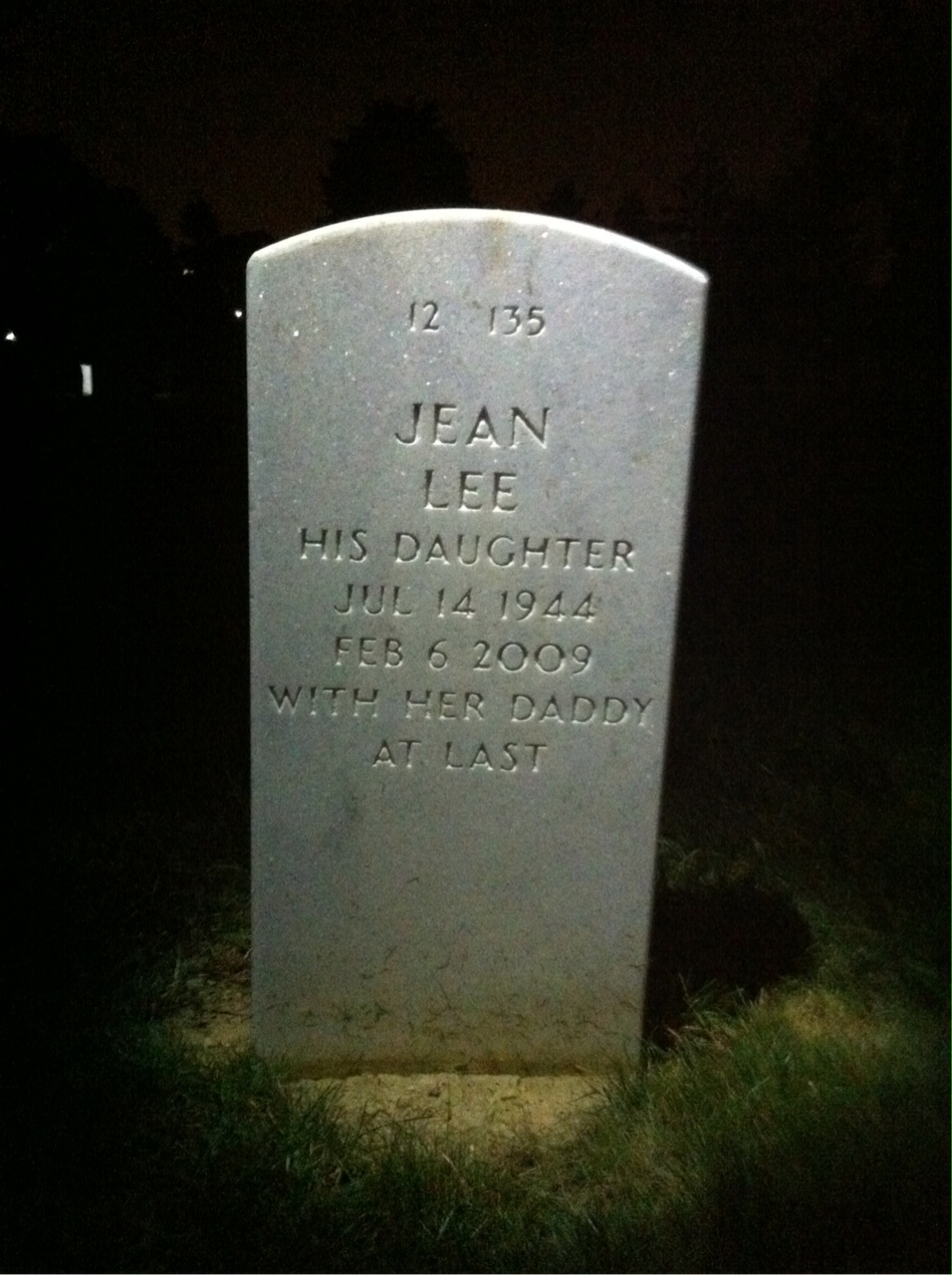 Back of headstone — Robert Turner