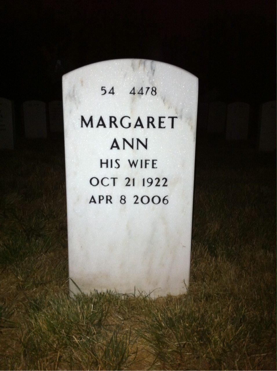 Back of headstone — Edward Kennedy
