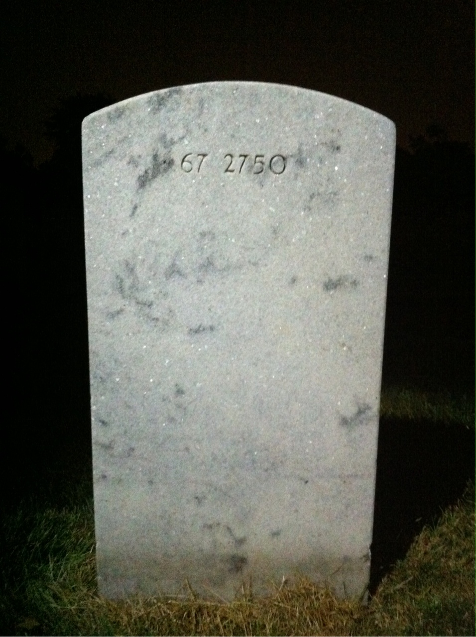 Back of headstone — Vernon Mckenney