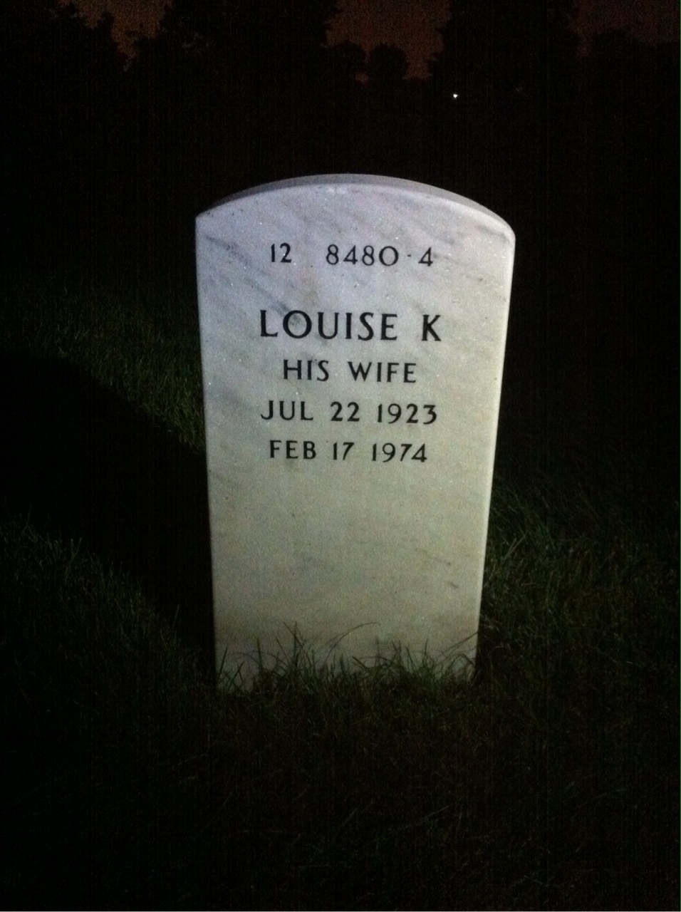 Back of headstone — Roger Hailey