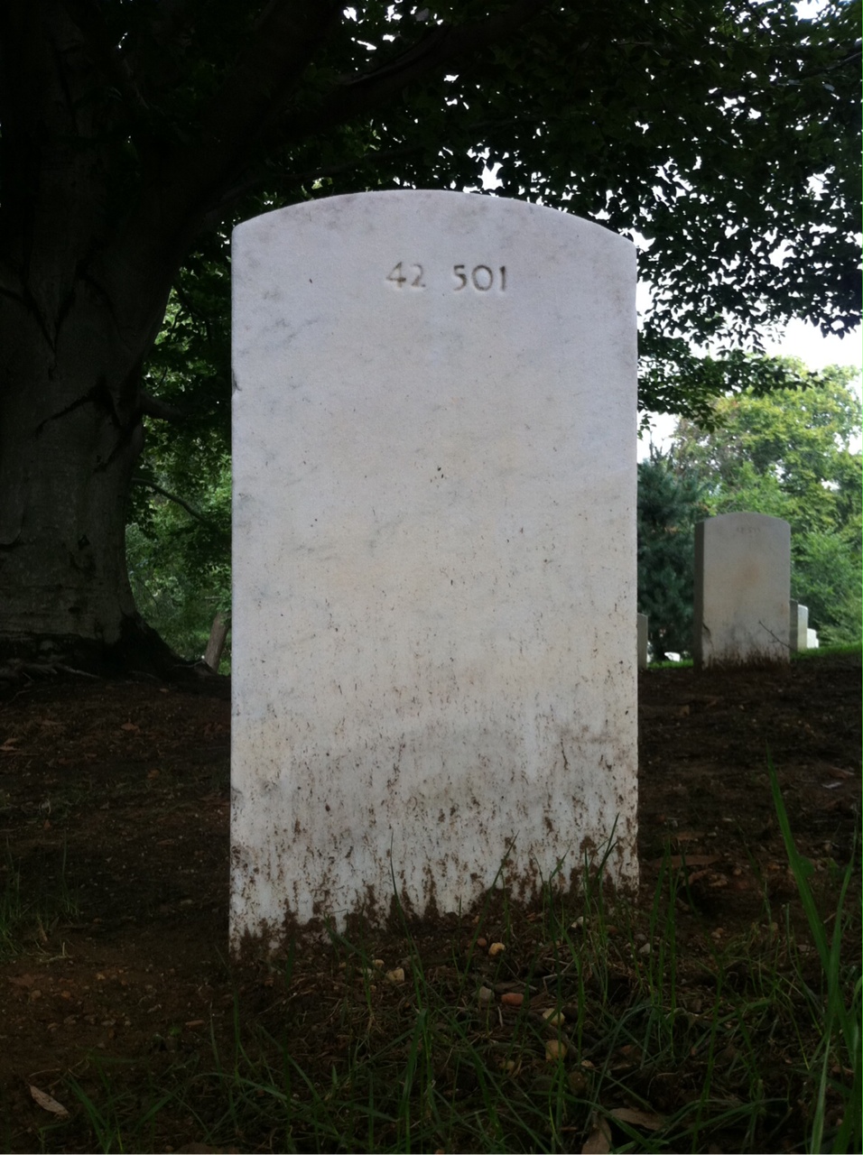 Back of headstone — Charles Abernethy