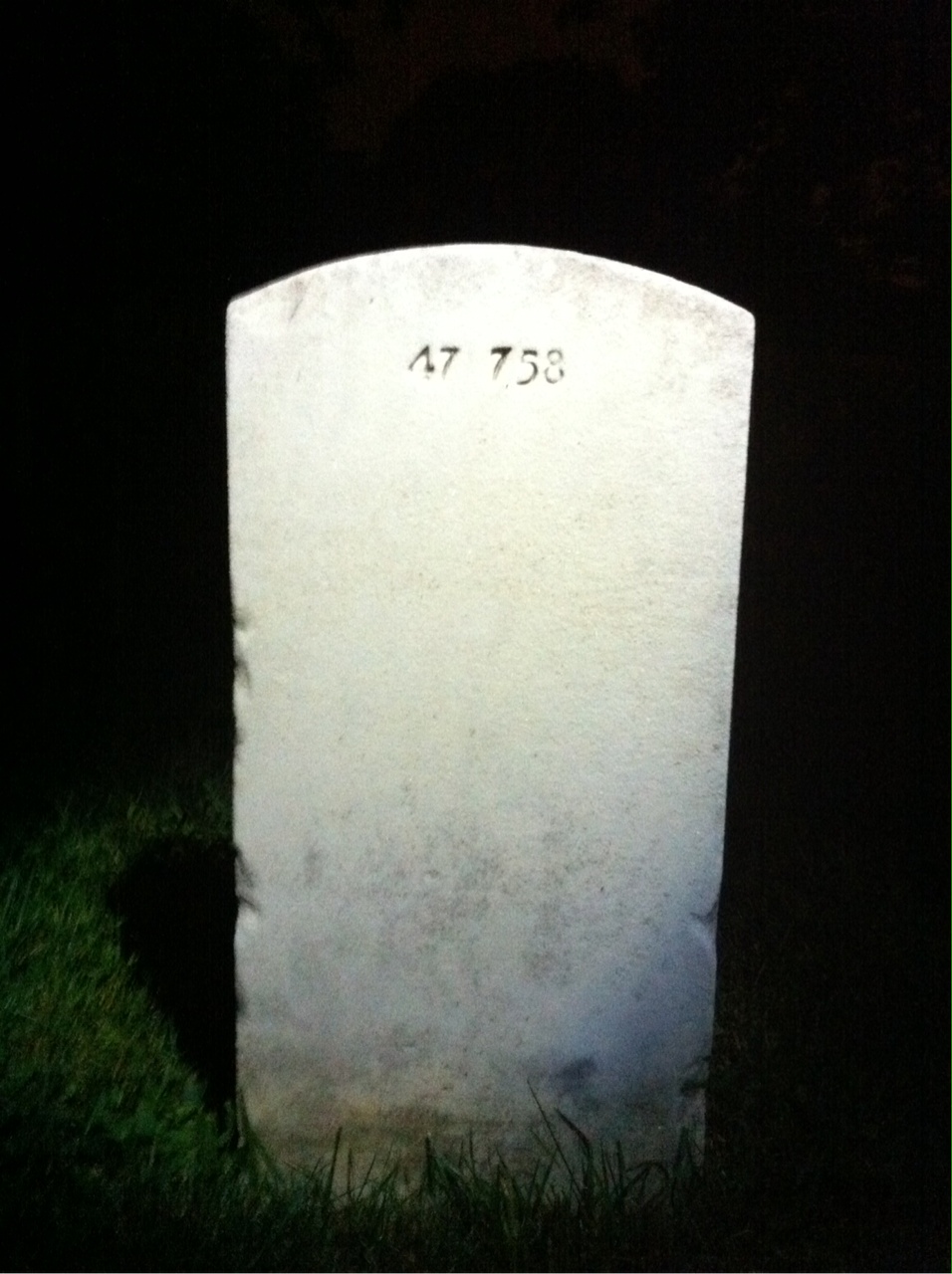 Back of headstone — Joe Tomes