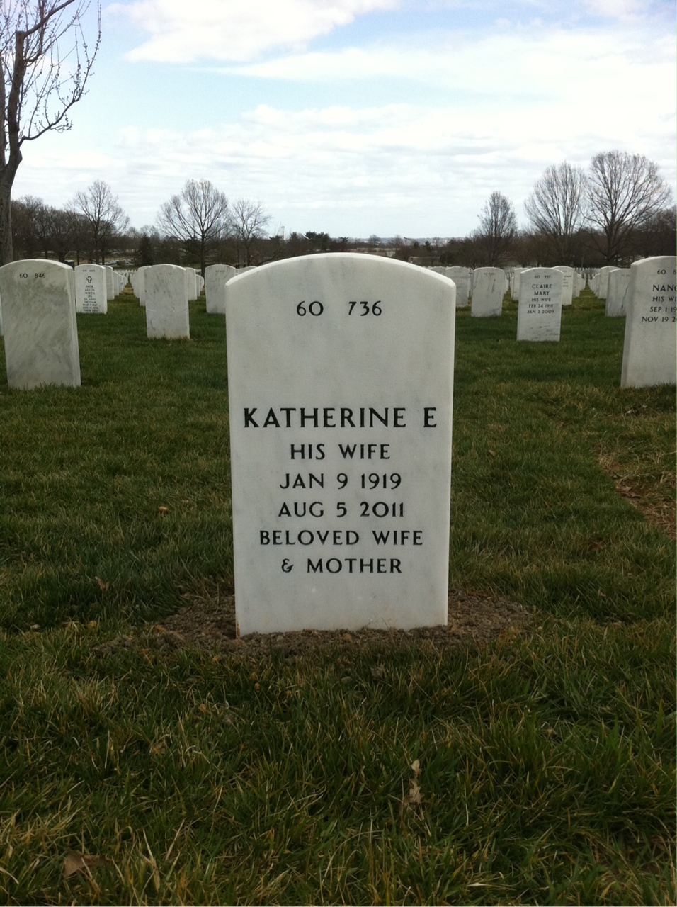 Back of headstone — Stanley Martauz