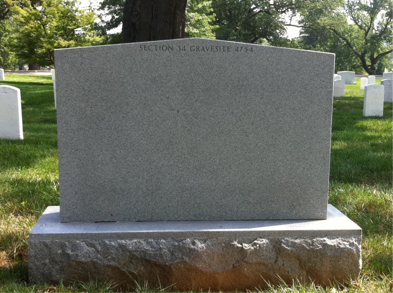 Back of headstone — Francis Milne