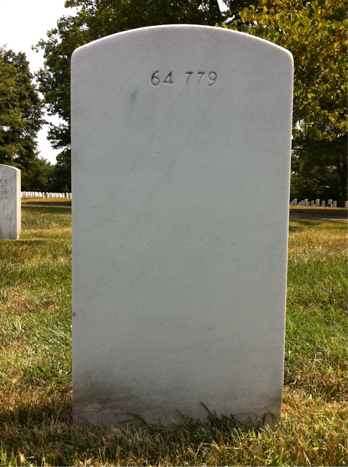 Back of headstone — Neale Patterson Purseglove