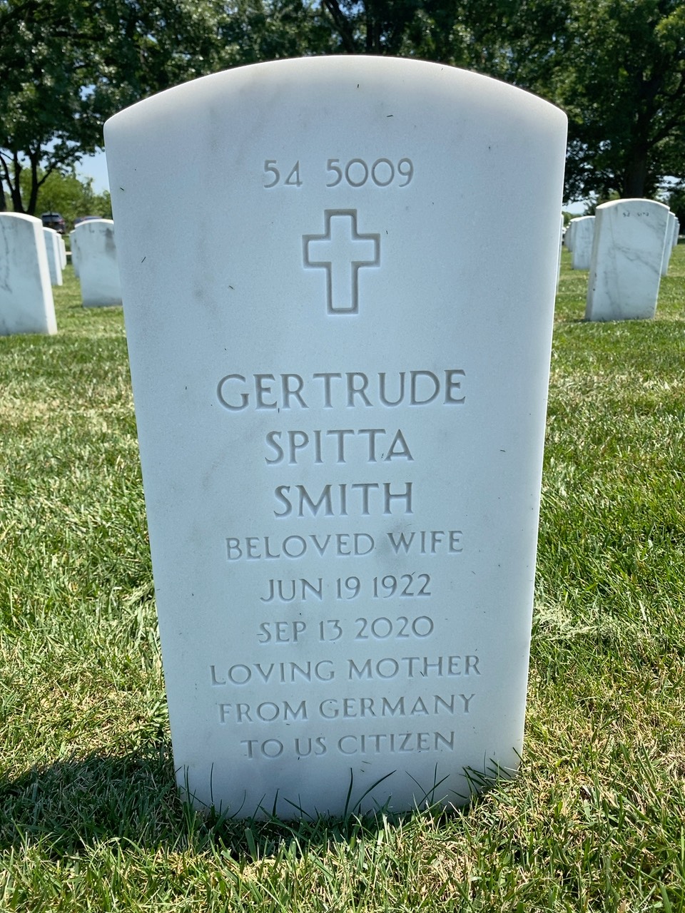 Back of headstone — Allen Smith