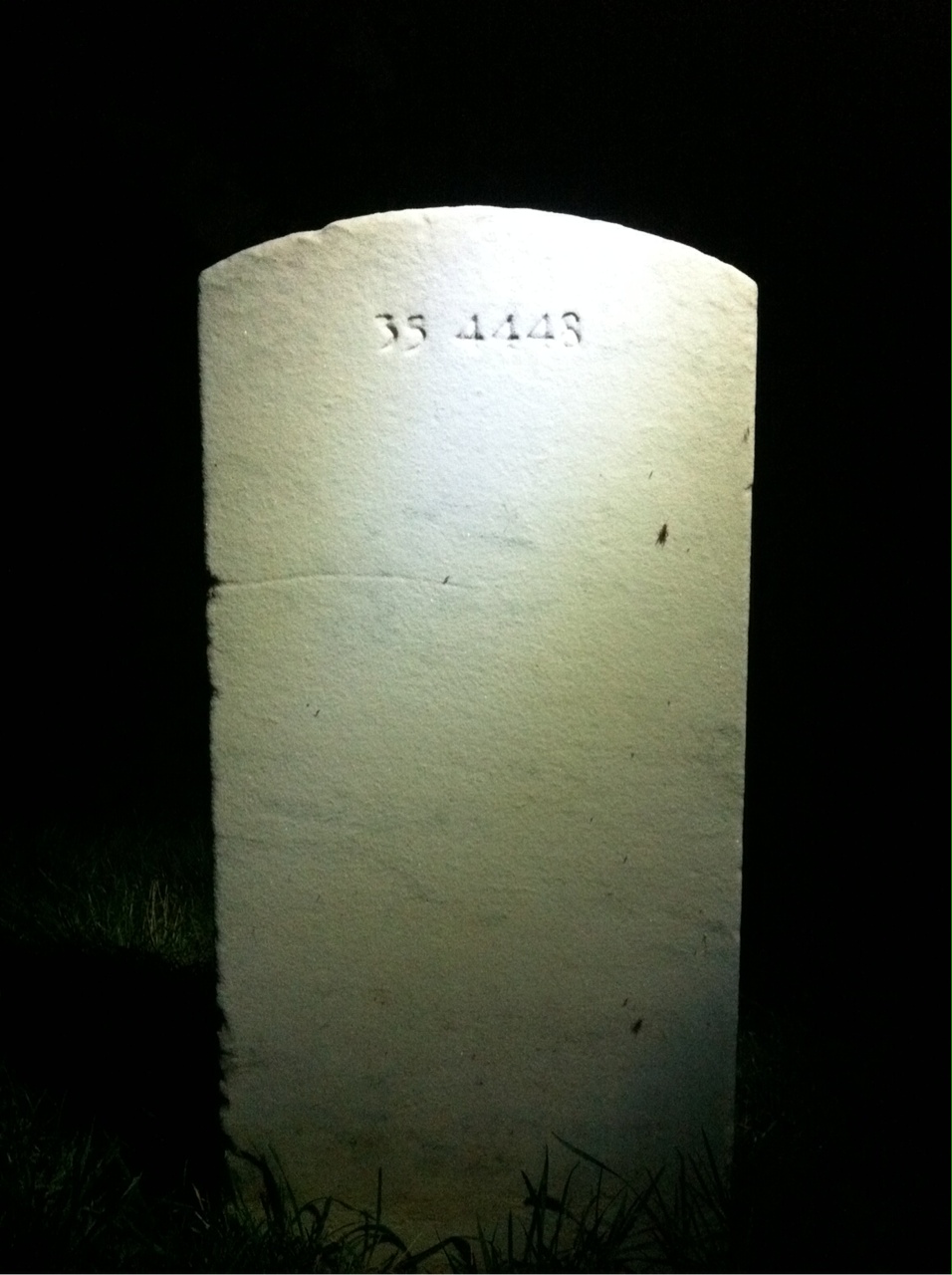 Back of headstone — Charles Addison