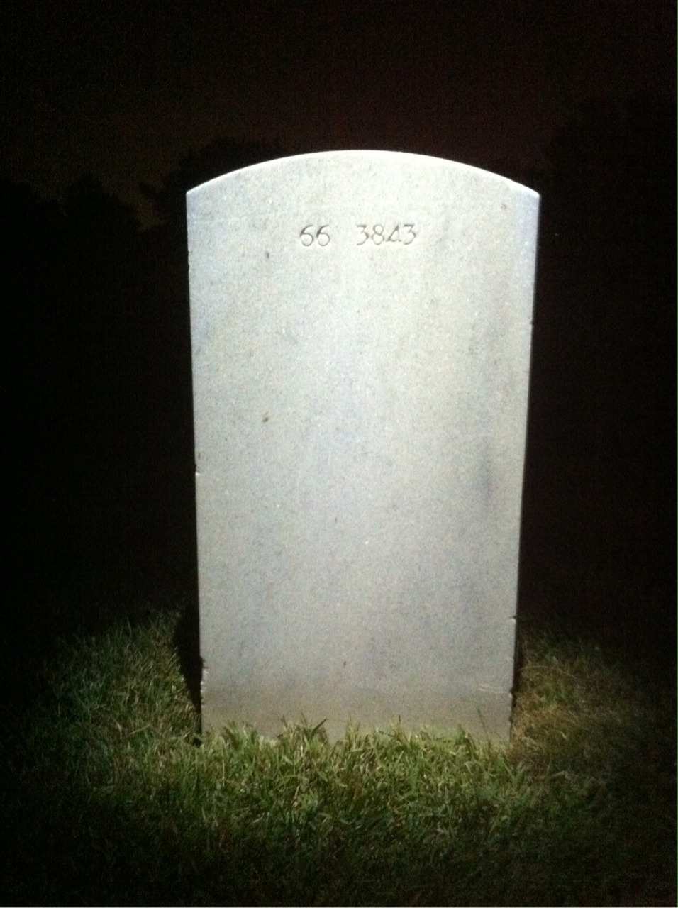 Back of headstone — William Henry Mcdonald
