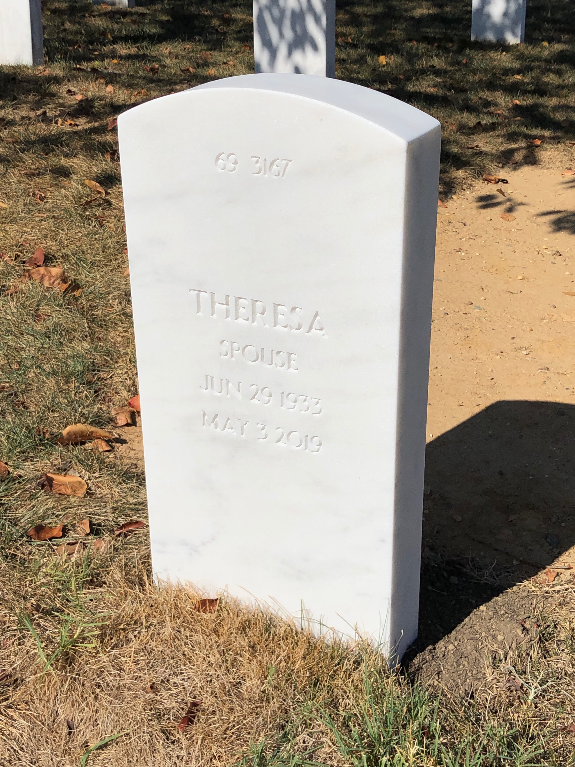 Back of headstone — Richard Steele