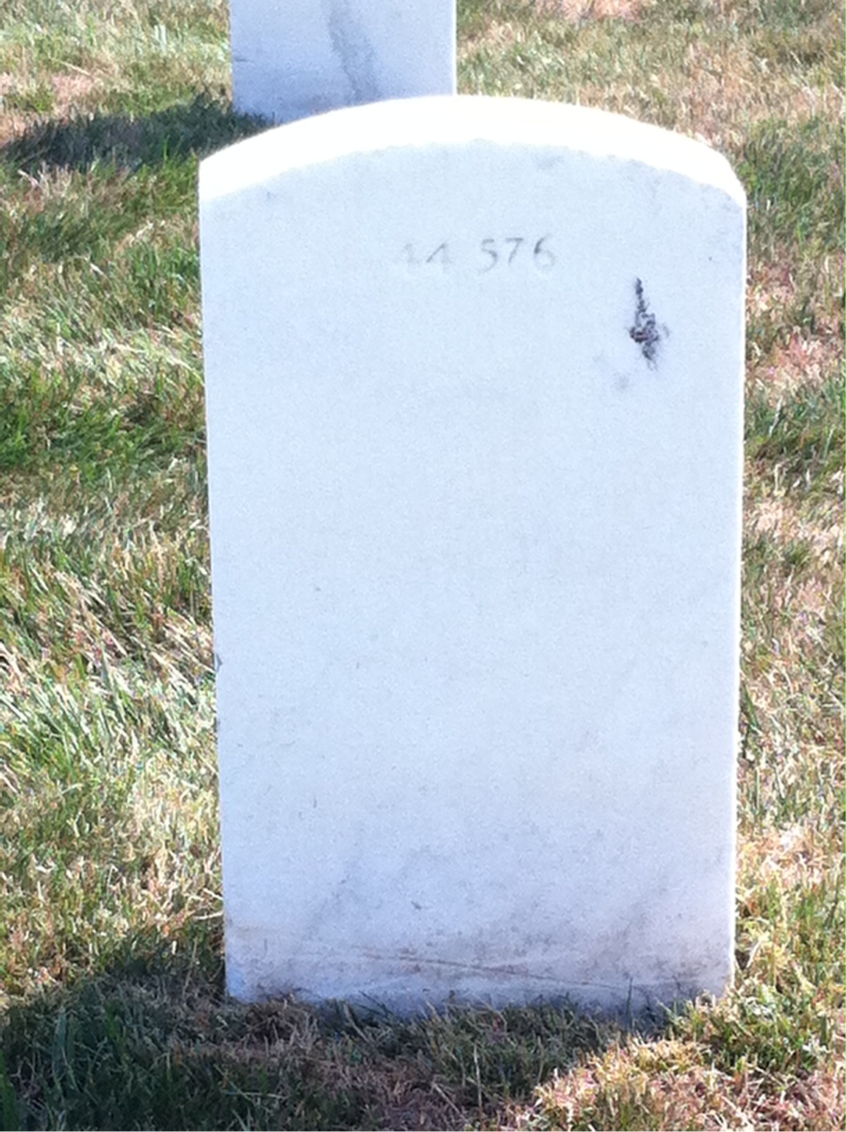 Back of headstone — George Montgomery