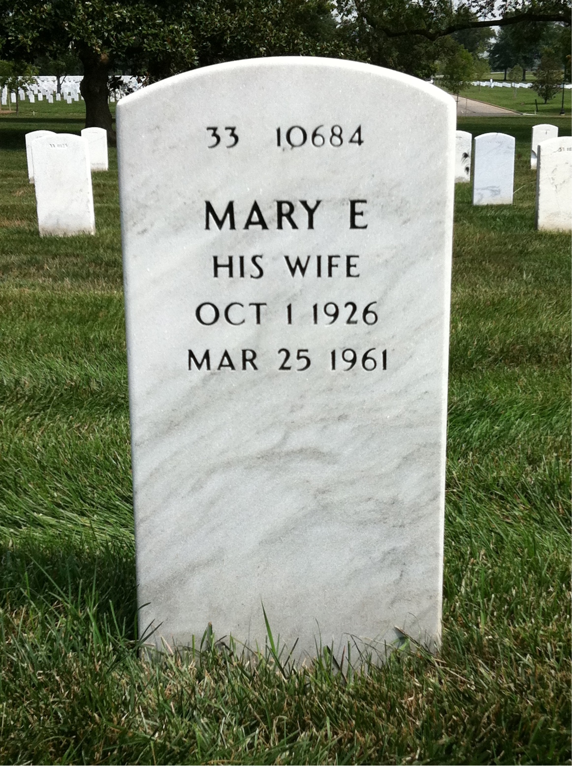 Back of headstone — Arch Clohan