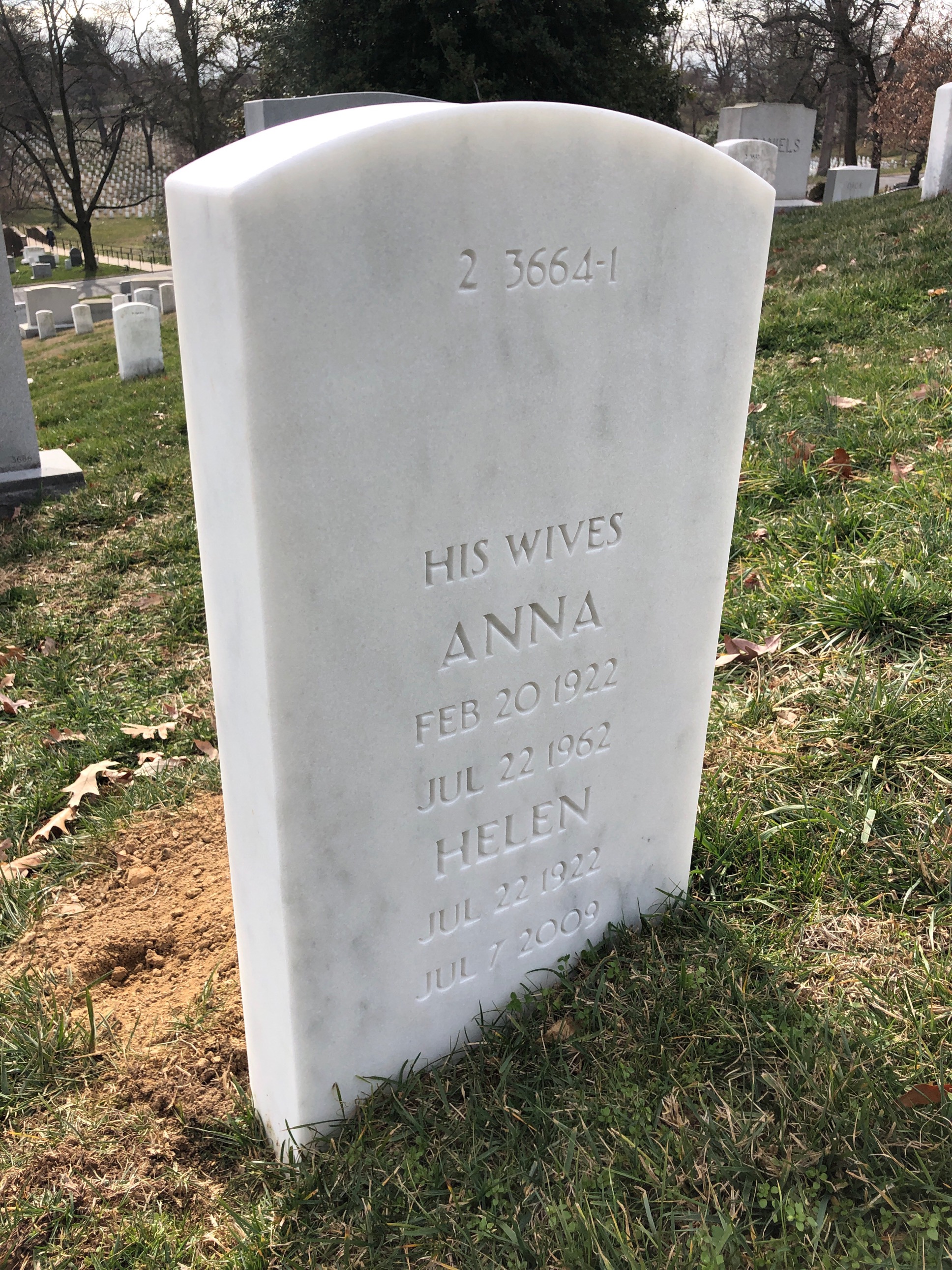 Back of headstone — Clifford Dorsey