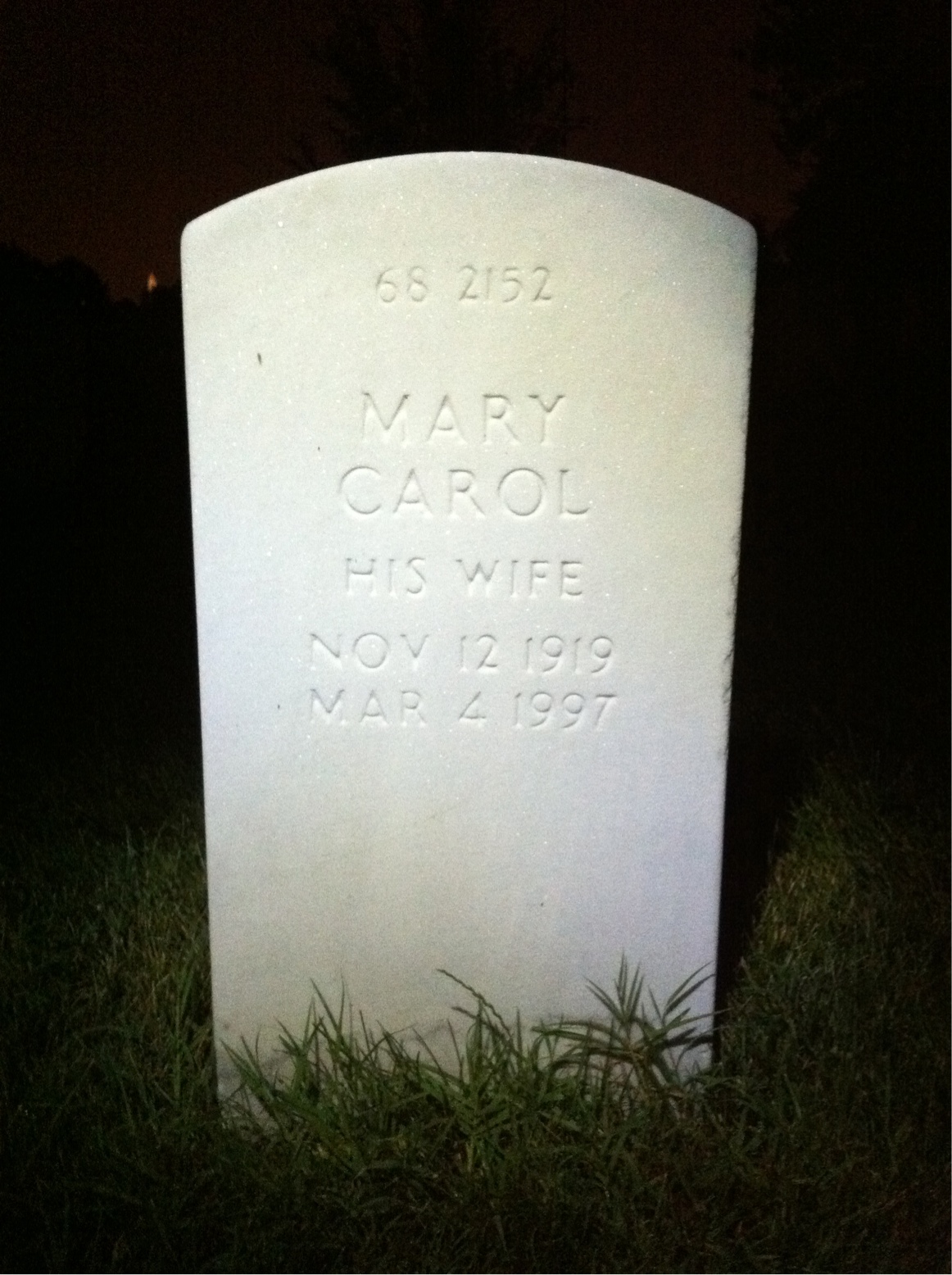 Back of headstone — George Baker