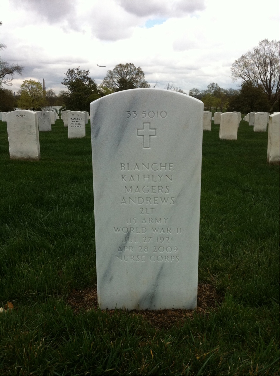 Back of headstone — James Andrews