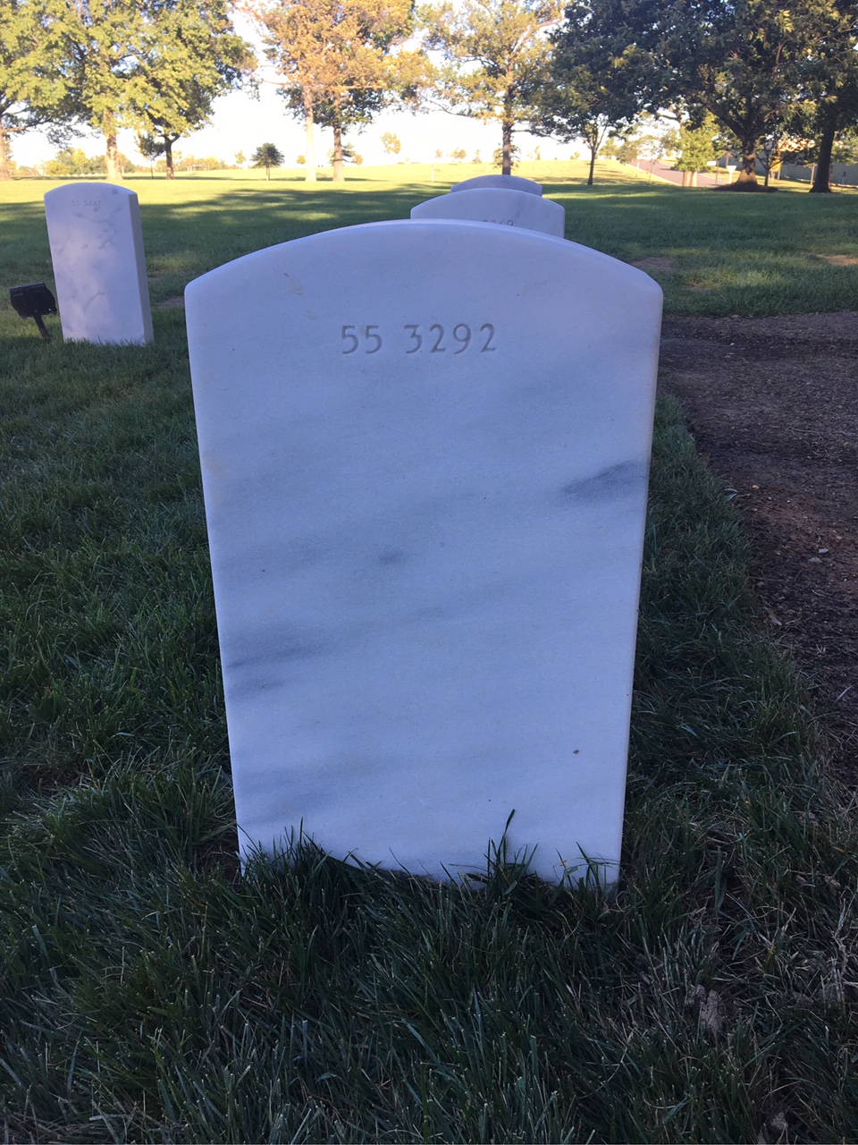 Back of headstone — William Aumock