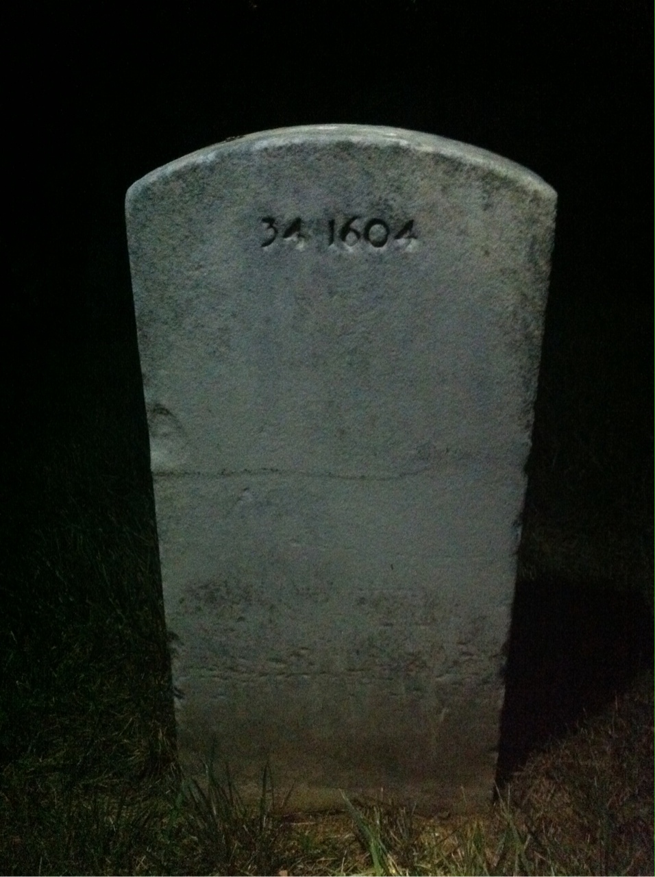 Back of headstone — William Lewis