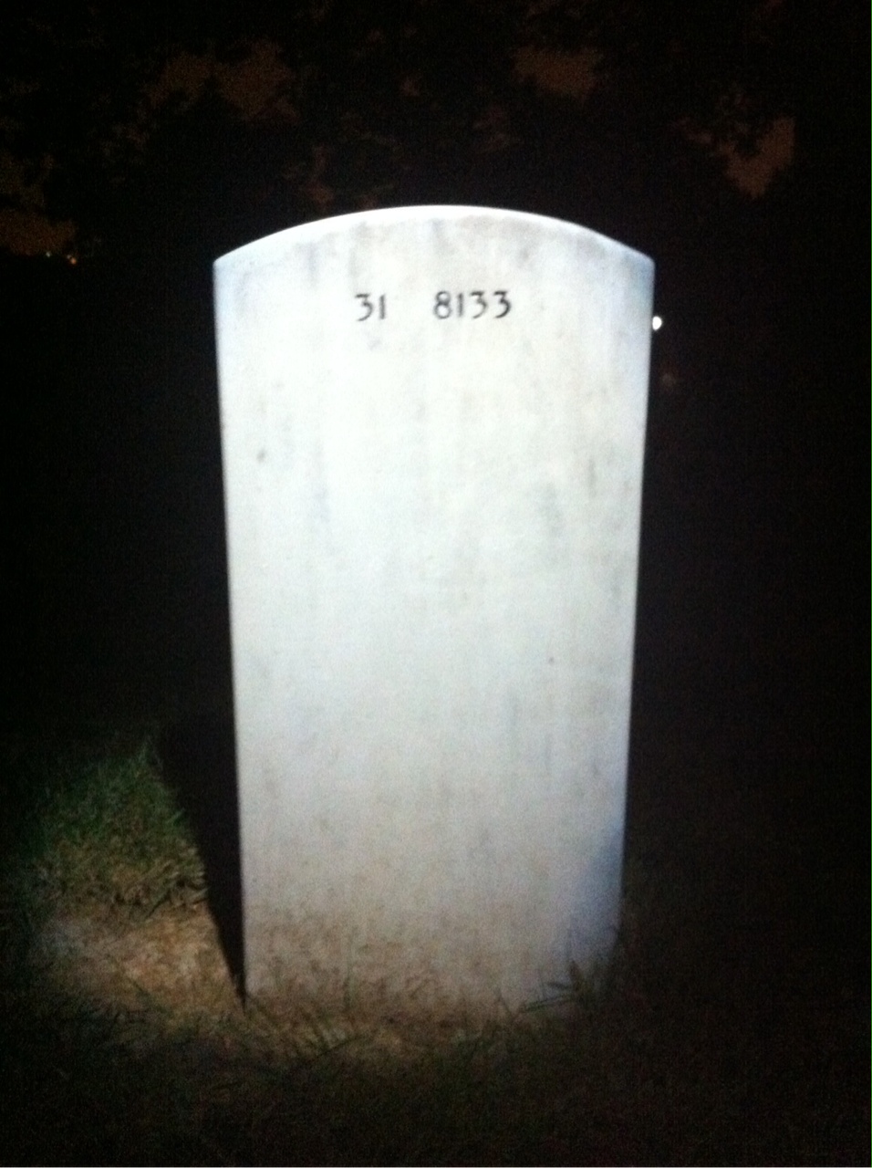Back of headstone — Walter Bachman
