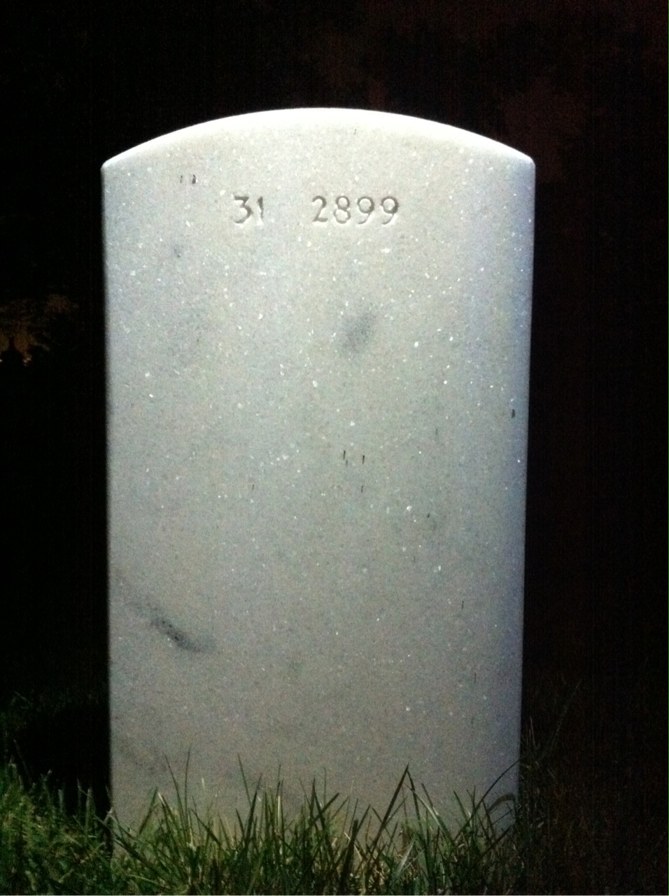 Back of headstone — Dallas Phipps