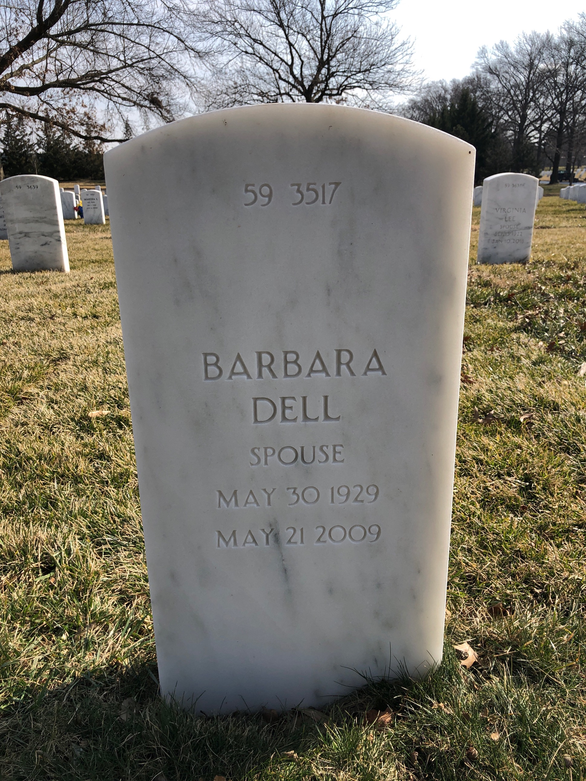 Back of headstone — George Kessel