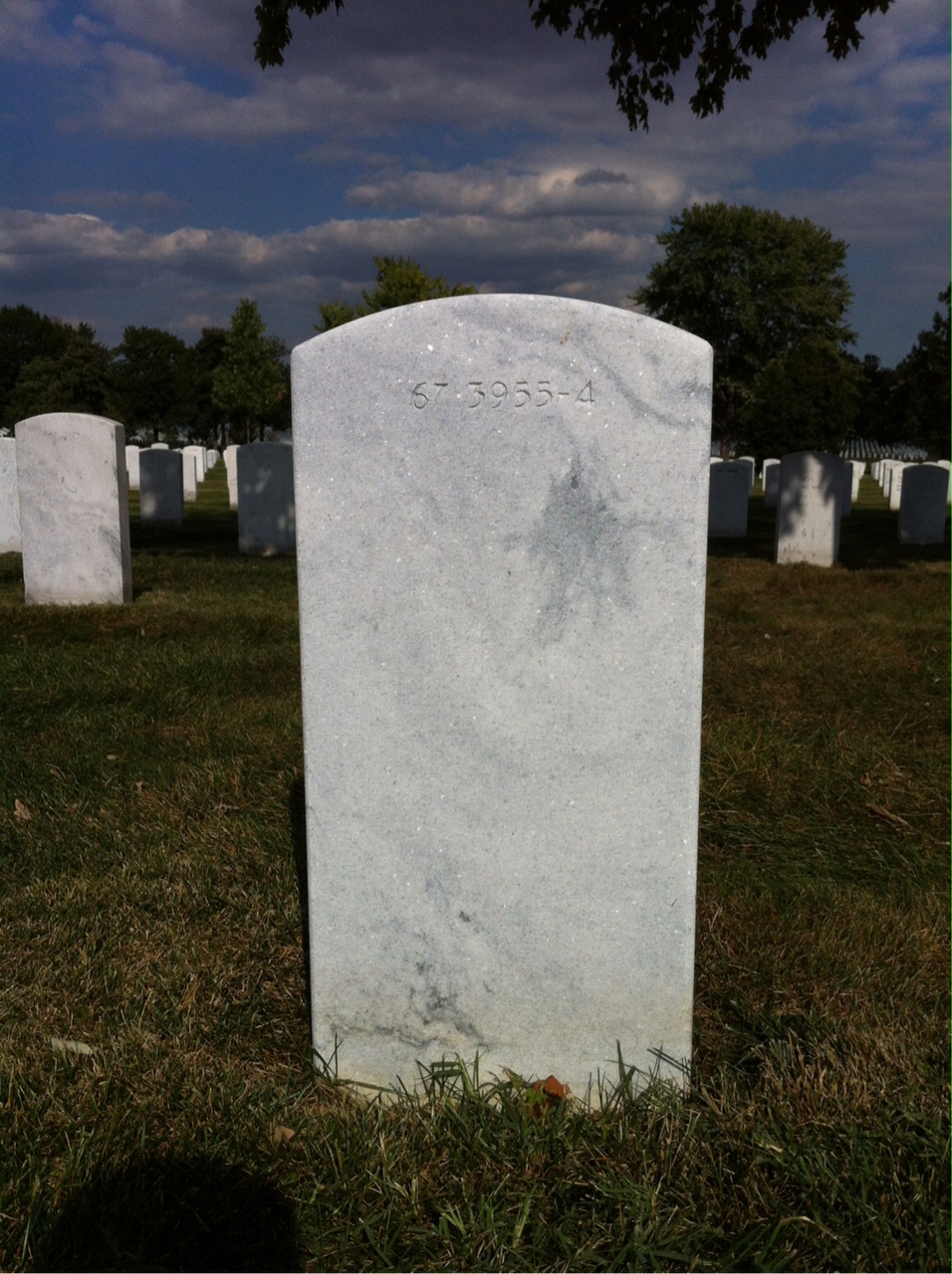Back of headstone — William Miller