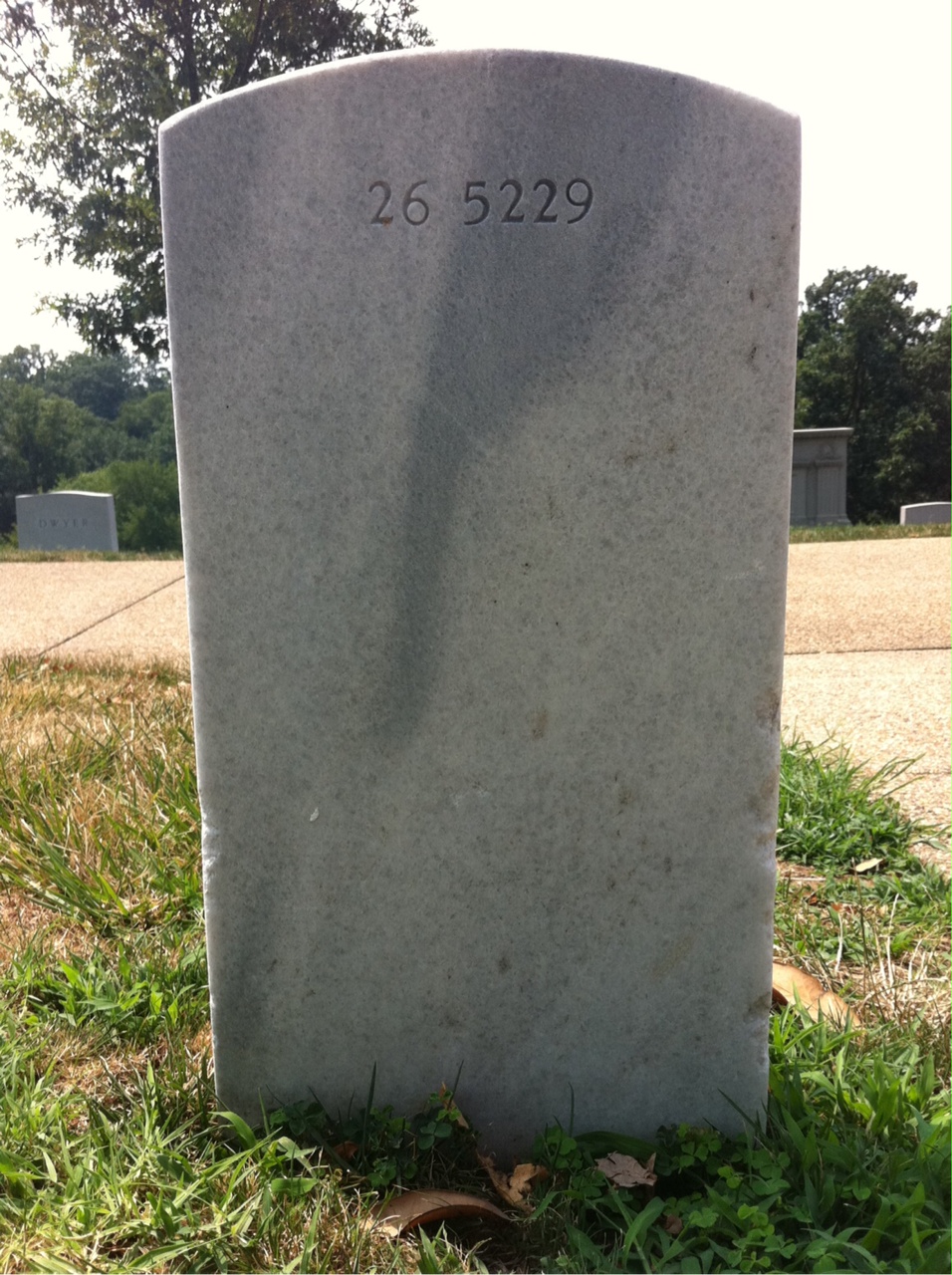 Back of headstone — Adolph Ahrens
