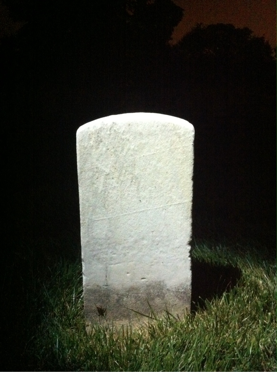 Back of headstone — George Andrews
