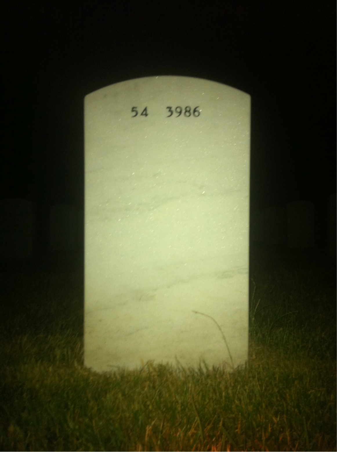 Back of headstone — William Pierce