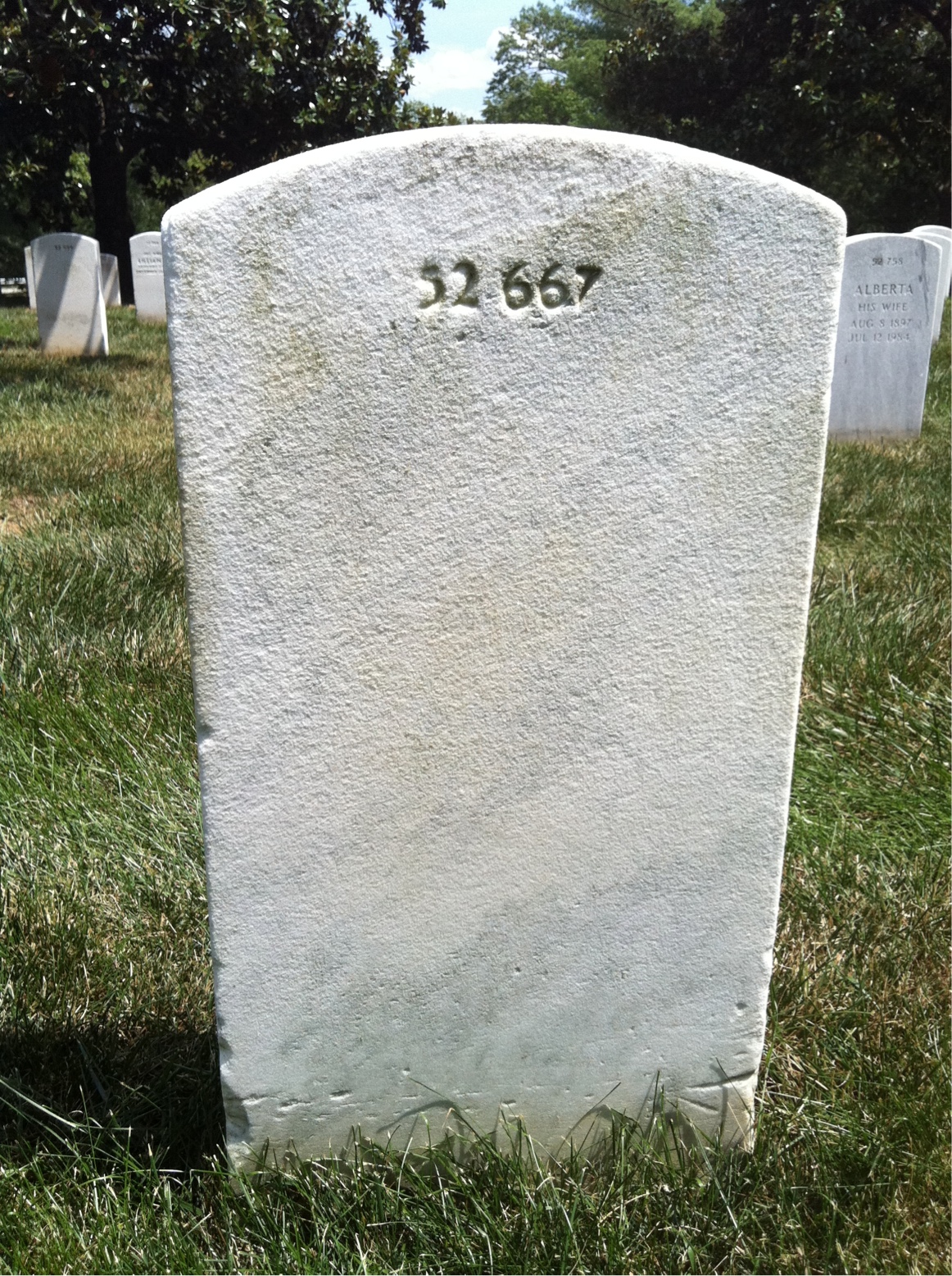 Back of headstone — Joseph Blais